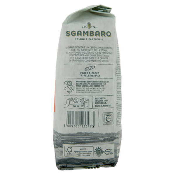 Sgambaro Bio Farro Dicocco Trivelline N°47 500 g