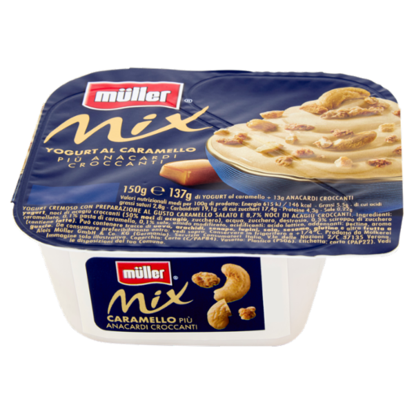 müller Mix Yogurt al Caramello Più Anacardi Croccanti 150 g