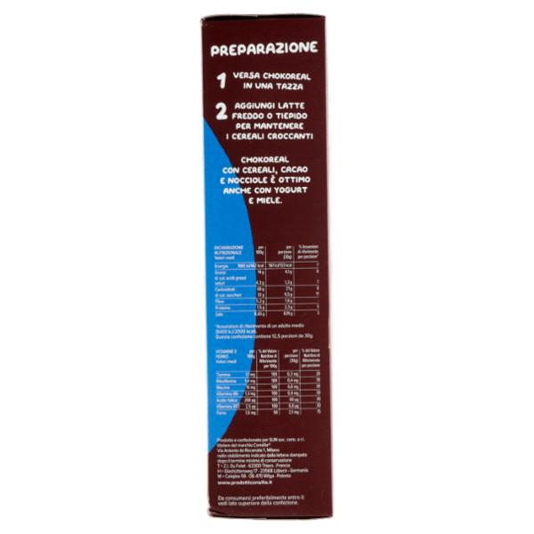 Consilia Choko Real Cereali Ripieni di Crema al Cacao e Nocciola 375 g