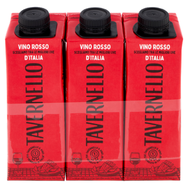 Tavernello Vino Rosso d'Italia 3 x 0,25 L