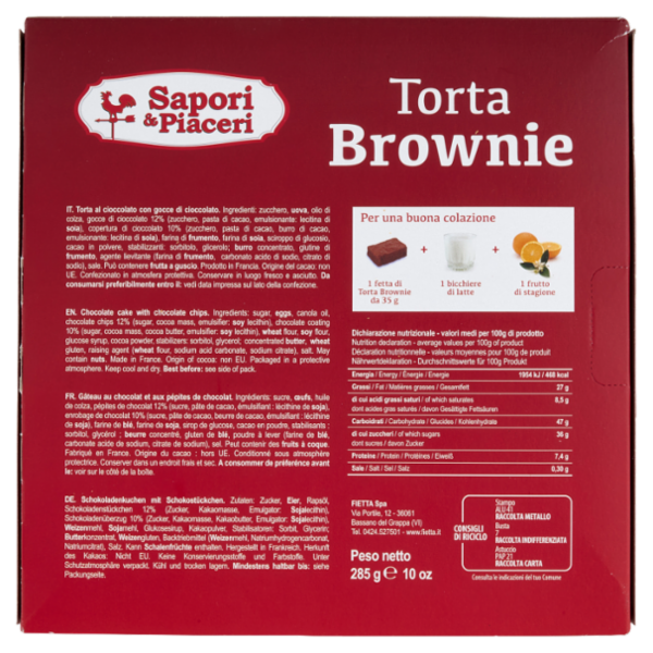 Sapori & Piaceri Torta Brownie 285 g