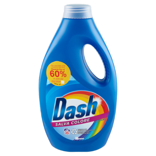 Dash Detersivo Liquido Lavatrice, Salvacolore, 25 Lavaggi 1250 ml