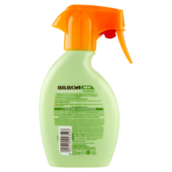 Bilboa Aloe Sensitive Pelli Sensibili 30 Alta 250 ml