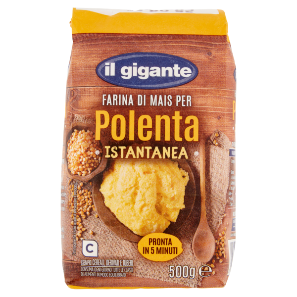 IL GIGANTE Farina di Mais per Polenta Istantanea 500 g