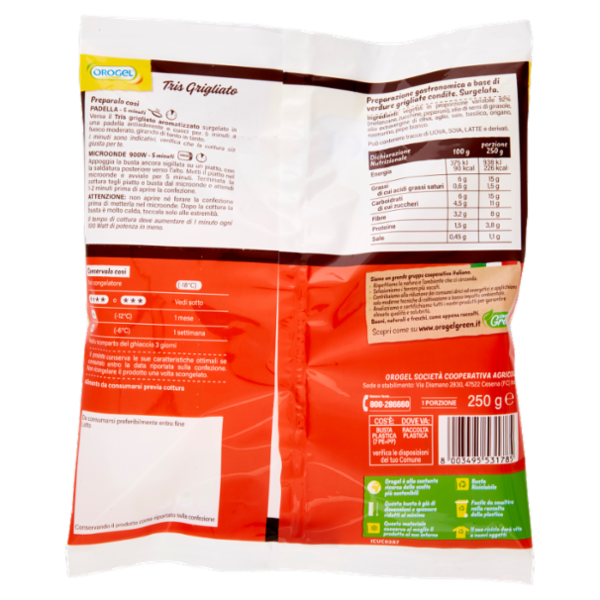 Orogel La Cucina Italiana Tris Grigliato Surgelati 250 g