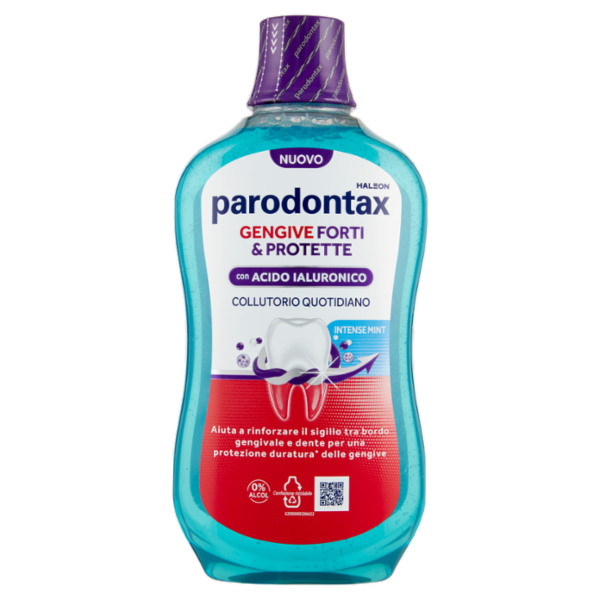 Parodontax Collutorio Gengive Forti & Protette con Acido Ialuronico e Menta Piperita 500 ml