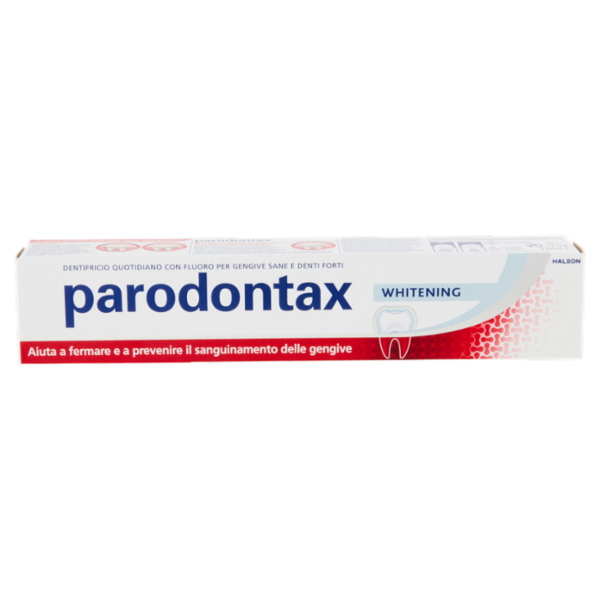 Parodontax whitening dentifricio quotidiano con fluoro per gengive più sane e denti forti 75 ml