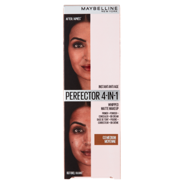 Maybelline New York Fondotinta Perfezionante Instant Perfector, 4 Prodotti in 1, Medium, 30 ml