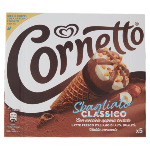 Cornetto Algida Sbagliato Classico 5 x 75 g