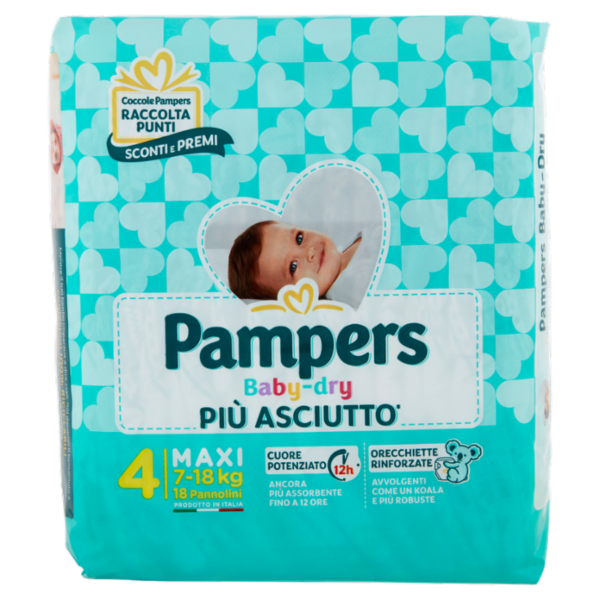 Pampers Baby-dry 4 Maxi 18 pz