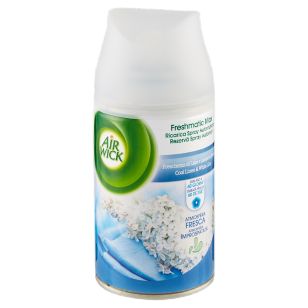 Air Wick Freshmatic Freschezza Lino e Lavanda Spray Automatico per Ambienti Ricarica 250 ml