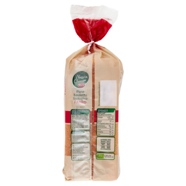 Selex Natura Chiama Pane Morbido al Farro Biologico a Fette 400 g