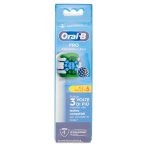 Oral-B Testine Di Ricambio Pro Precision Clean Bianche Spazzolino Elettrico Denti Ricaricabile 5 Pz
