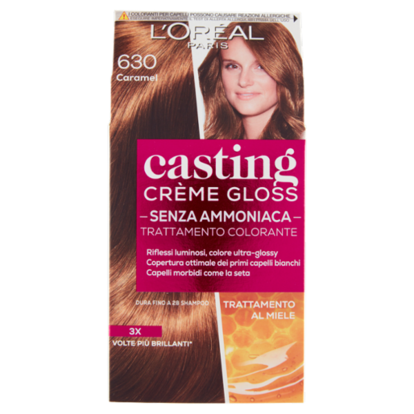L'Oréal Paris Tinta Capelli Casting Creme Gloss, Senza Ammoniaca, 630 Caramel