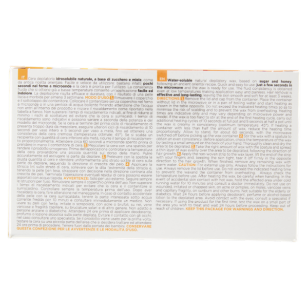 Naturaverde Pro Cera Zucchero Cera Depilatoria Idrosolubile Uso Microonde o a Bagnomaria 250 ml