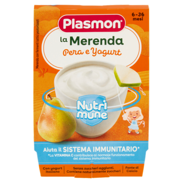 Plasmon la Merenda Pera e Yogurt Nutri mune 2 x 120 g