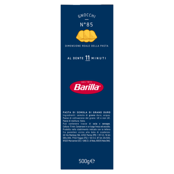 Barilla Pasta Gnocchi n.85 500g