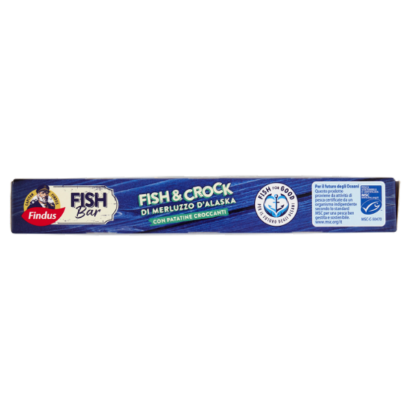 Capitan Findus Fish Bar Fish & Crock Merluzzo D'Alaska con Patatine Croccanti 250 g