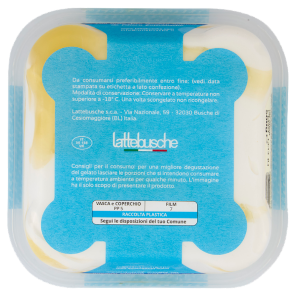 lattebusche Gelato Ricotta Variegato Arancia 500 g