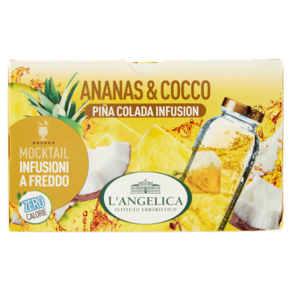L'Angelica Mocktail Infusioni a Freddo Ananas & Cocco Piña Colada Infusion 18 Filtri 36 g