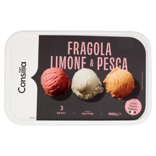 Consilia Gelato Fragola, Limone e Pesca 1 kg