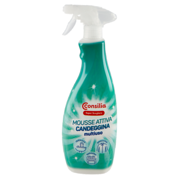 Consilia Mousse Attiva Multiuso con Candeggina Spray 750 ml