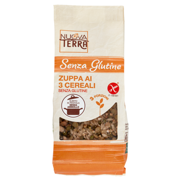 Nuova Terra Senza Glutine Zuppa ai 3 Cereali Senza Glutine 200 g
