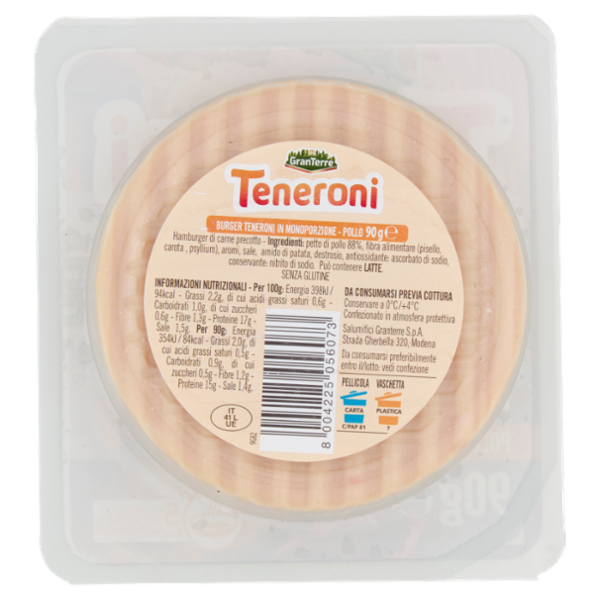 Teneroni Special Burger Maxi Gusto Pollo 90 g