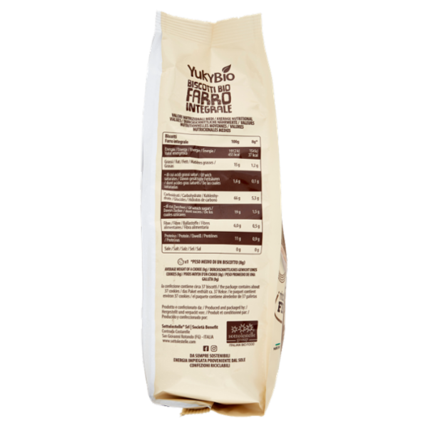 YukiBio ricchiDì Biscotti Farro Integrale 300 g