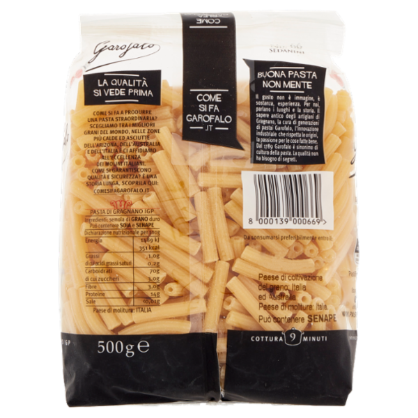 Garofalo Sedanini 66 Pasta di Gragnano IGP 500 g