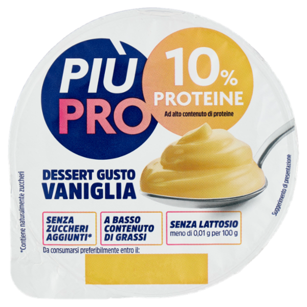 Piùpro Dessert Fresco alla Vaniglia Alto Proteico Senza Lattosio 200 g