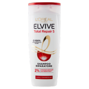 L'Oréal Paris Shampoo Elvive Total Repair 5, Per Capelli Danneggiati, 250 Ml