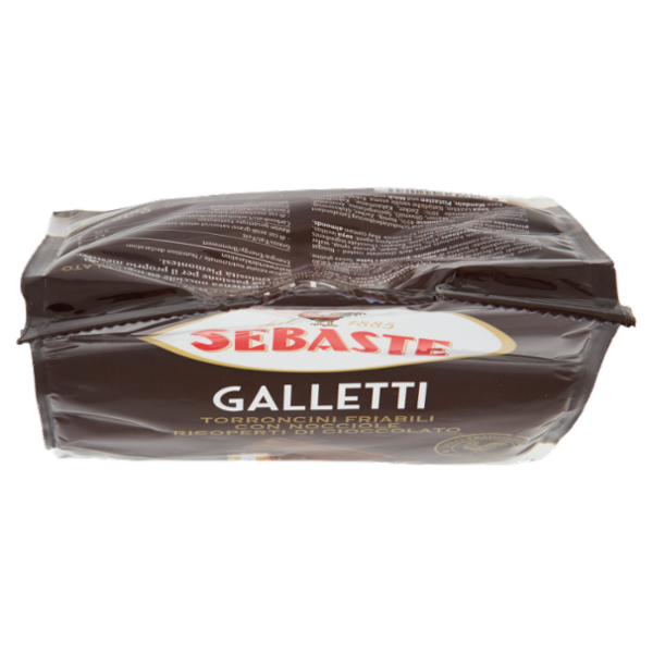 Sebaste Galletti torroncini friabili con nocciole ricoperti di cioccolato 180 g