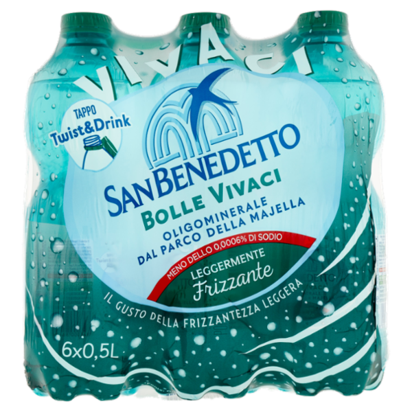 San Benedetto Acqua Minerale dal Parco della Majella Leggermente Frizzante 6 x 0,5 L