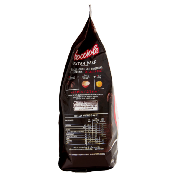 Pavesi Gocciole Extradark Biscotti con Gocce di Cioccolato Extra Fondente 400g