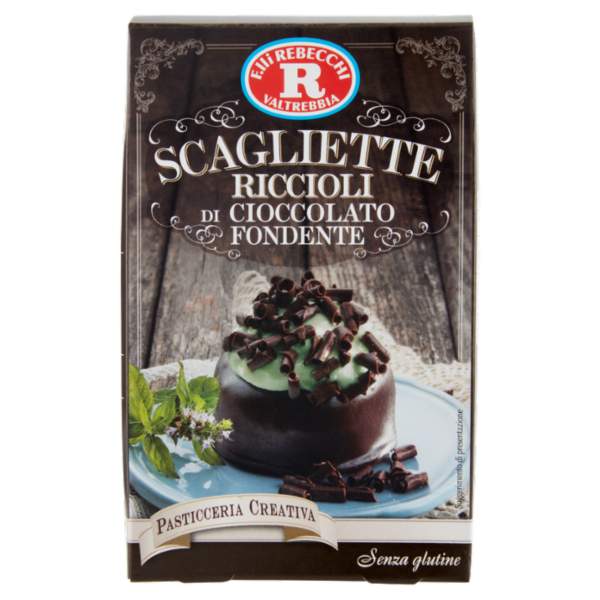 F.lli Rebecchi Valtrebbia Pasticceria Creativa Scagliette Riccioli di Cioccolato Fondente 50 g
