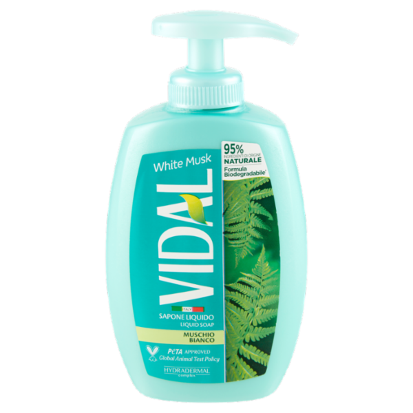 Vidal White Musk Sapone Liquido Muschio Bianco 300 ml