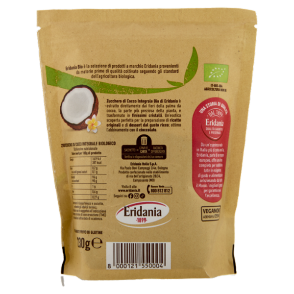 Eridania zucchero di Cocco integrale Bio 230 g