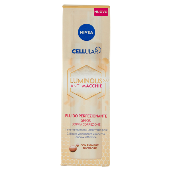 Nivea Cellular Luminous630 Anti-Macchie Fluido Perfezionante SPF20 Doppia Correzione 40 ml