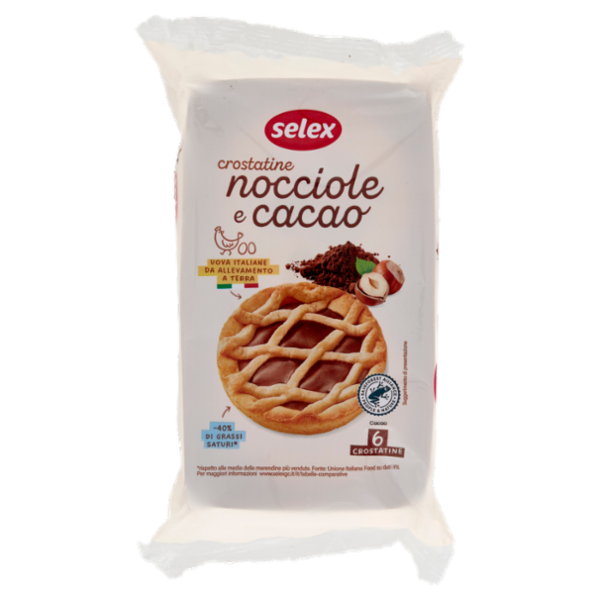 Selex Crostatine con Crema alle Nocciole e Cacao 6x40 g