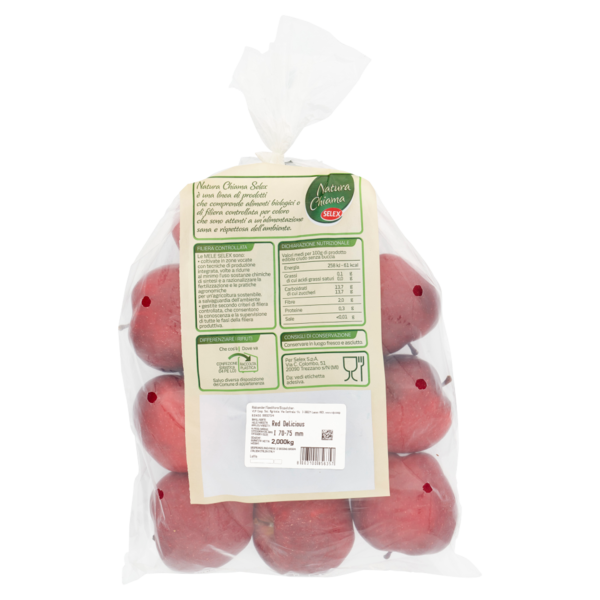 Selex Natura Chiama Mele Red Delicius Calibro 70/75 2 kg