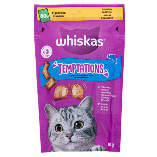 Whiskas Snack Gatto Temptations Salmone 60 g