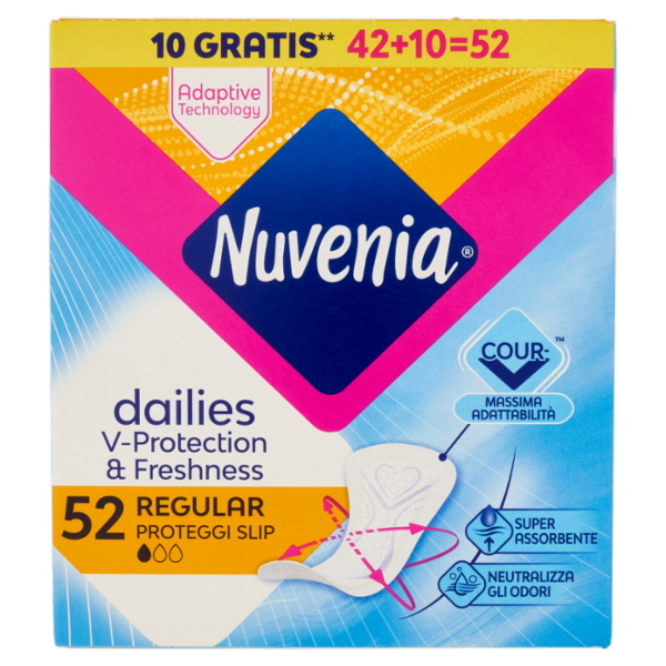 Nuvenia dailies V-Protection & Freshness Regular Proteggi Slip 52 pz