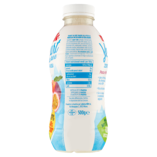 Milk Yogurt da bere Zero Grassi Pesca Maracuja 500 g