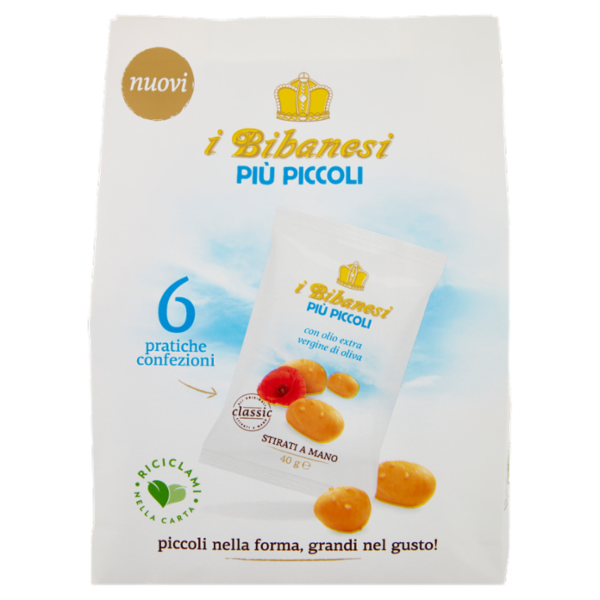 i Bibanesi più Piccoli con olio extra vergine di oliva 6 x 40 g