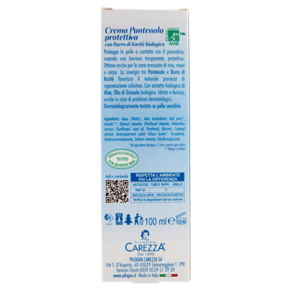 Bio-Bio Baby Crema Pantenolo con Burro di Karitè biologico Protettiva 100 ml