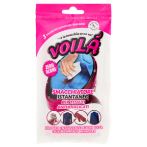 Voilà Smacchiatore Istantaneo Per Tessuti Anche Delicati Salviette Monouso 3 Pz