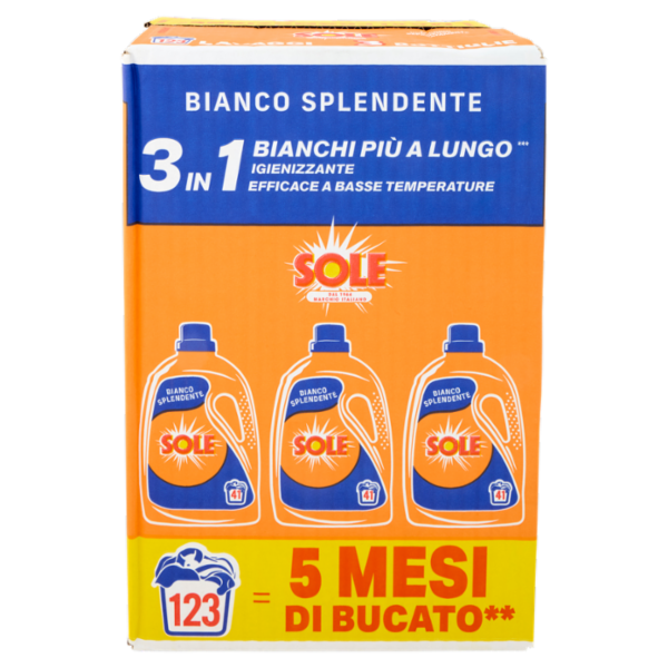Sole Bianco Splendente (tripacco) 123 lavaggi 3 x 1,845 L