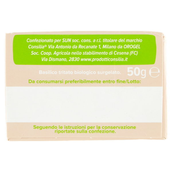 Consilia Basilico Tritato Surgelato Biologico 50 g