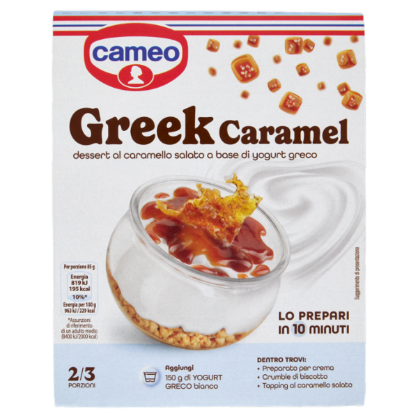 cameo Greek Caramel dessert al caramello salato a base di yogurt greco 104 g